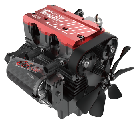 Twin Cylinder 4 Stroke Air Cooled Nitro Engine Model Kit