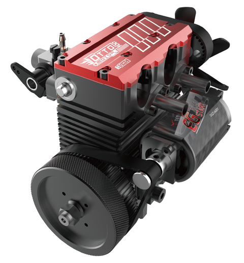 Twin Cylinder 4 Stroke Air Cooled Nitro Engine Model Kit