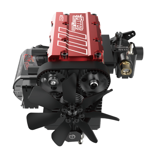 Twin Cylinder 4 Stroke Air Cooled Nitro Engine Model Kit