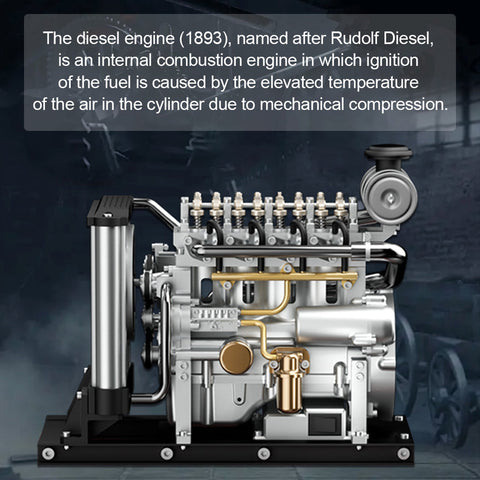 Mini Inline 4-Cylinder Diesel Engine with Cooling System 300+ PCS