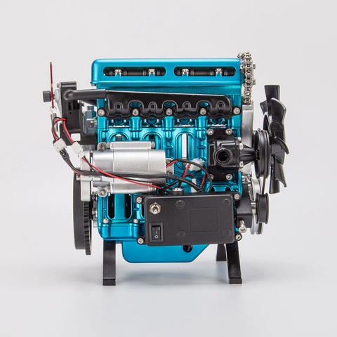 Close-up view of the Turbocharged 4-Cylinder Engine’s moving parts, showcasing the realistic simulation of the engine’s turbocharged mechanics.