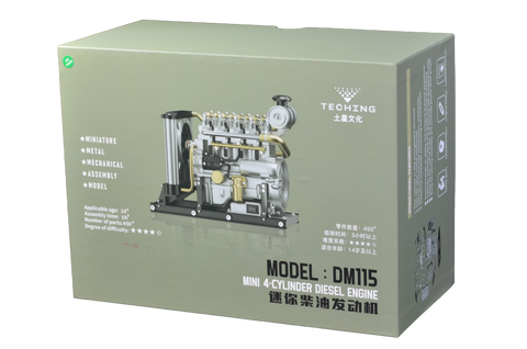 Mini Inline 4-Cylinder Diesel Engine with Cooling System 300+ PCS