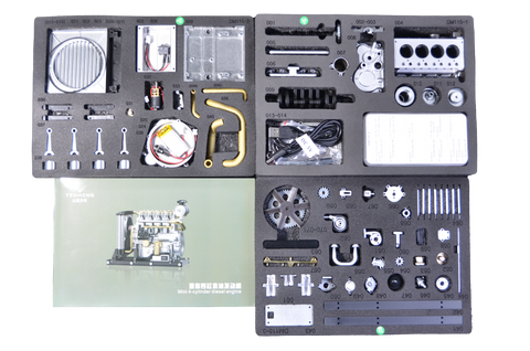 Mini Inline 4-Cylinder Diesel Engine with Cooling System 300+ PCS