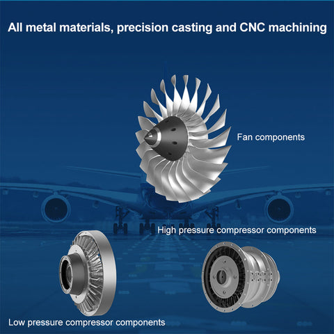 Metal Dual-Spool Aircraft Jet Engine Model 1000+Pcs