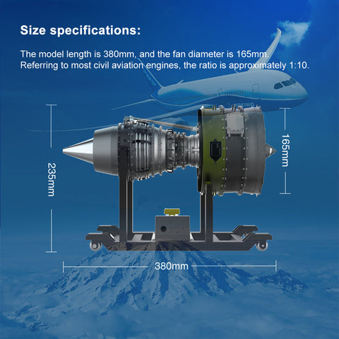 Metal Dual-Spool Aircraft Jet Engine Model 1000+Pcs