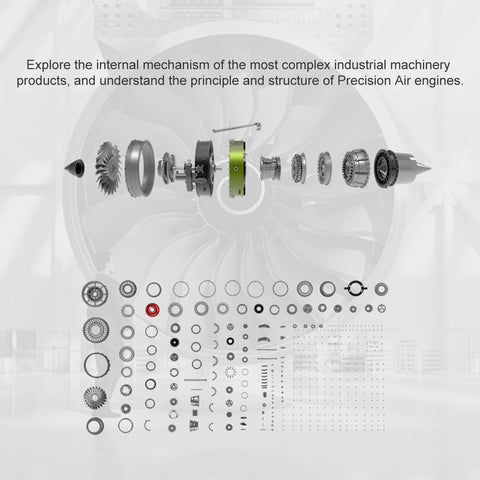 Metal Dual-Spool Aircraft Jet Engine Model 1000+Pcs
