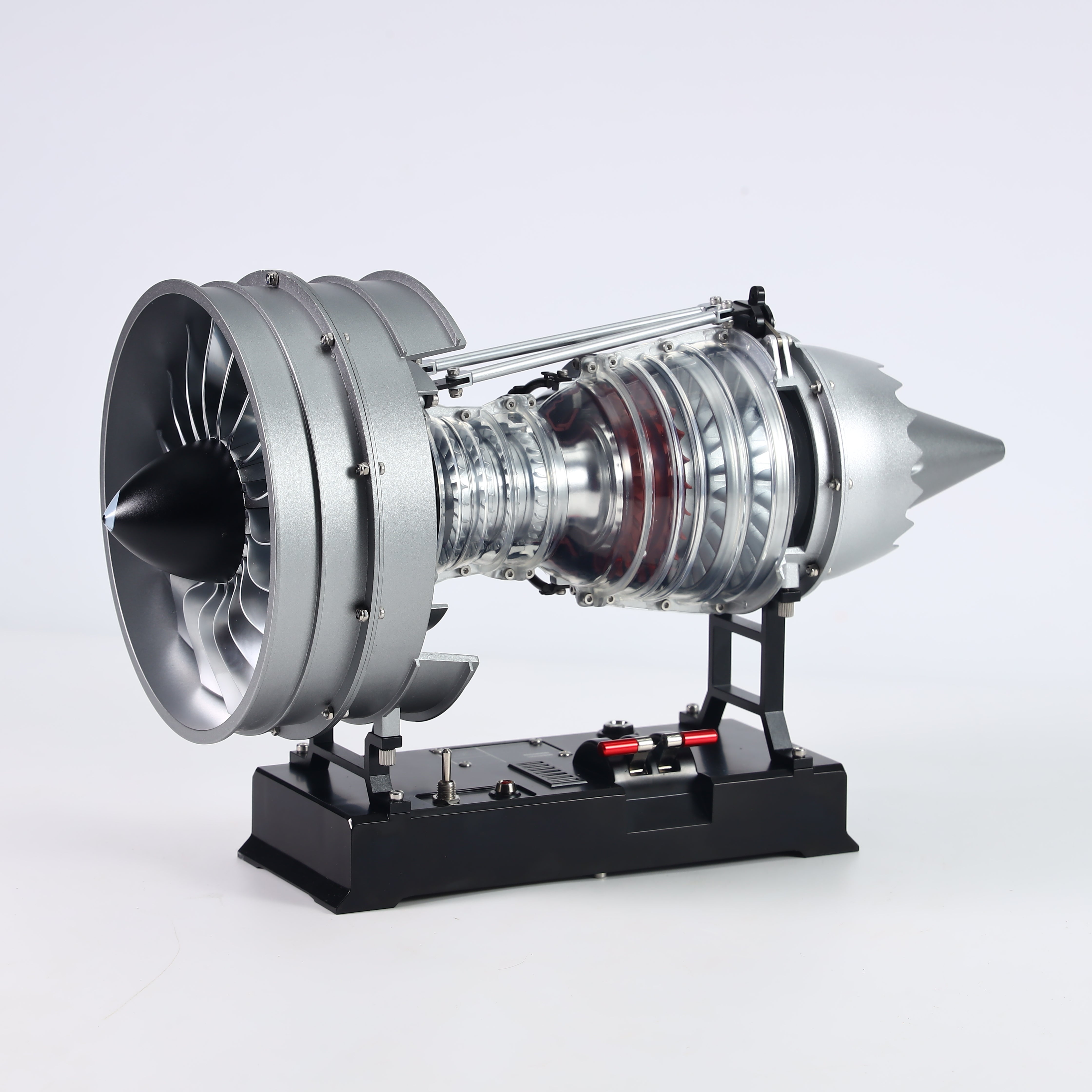 Commercial Jet Engine Model - Working Metal Turbofan Kit - 300 Parts ...