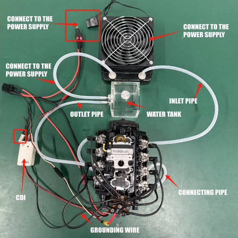 Gas Powered 28cc Mini V8 Engine Kit
