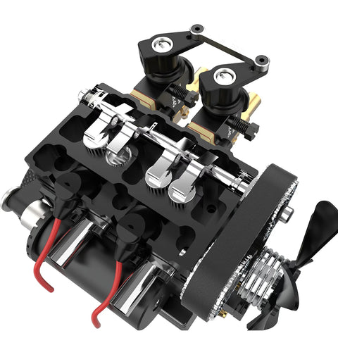 Twin Cylinder 4 Stroke Air Cooled Nitro Engine Model Kit