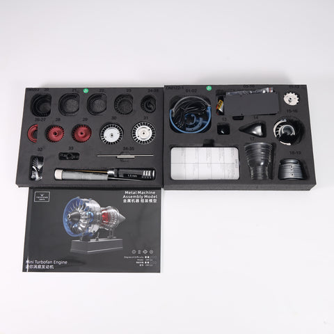 Mini Turbofan Engine Kit - Entry Level Working Model | 170 Metal Parts