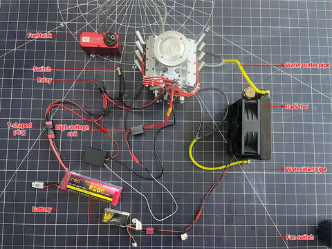 Gas Powered 28cc Mini V8 Engine Kit