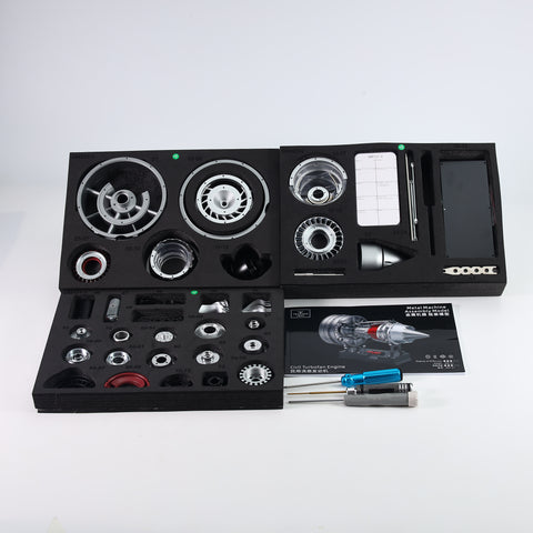 Commercial Jet Engine Model - Working Metal Turbofan Kit - 300 Parts