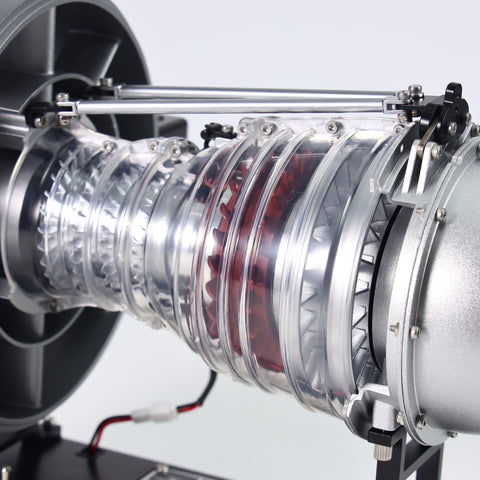 Commercial Jet Engine Model - Working Metal Turbofan Kit - 300 Parts